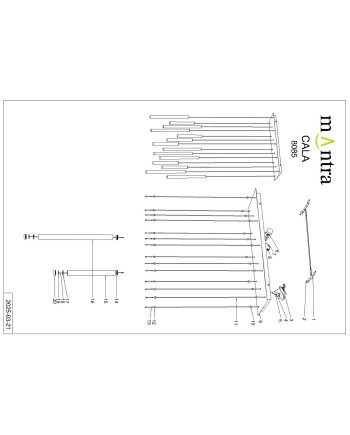 CALA * LÁMPARA BASE CUADRADA 14L LED COLANTES - VARIADO